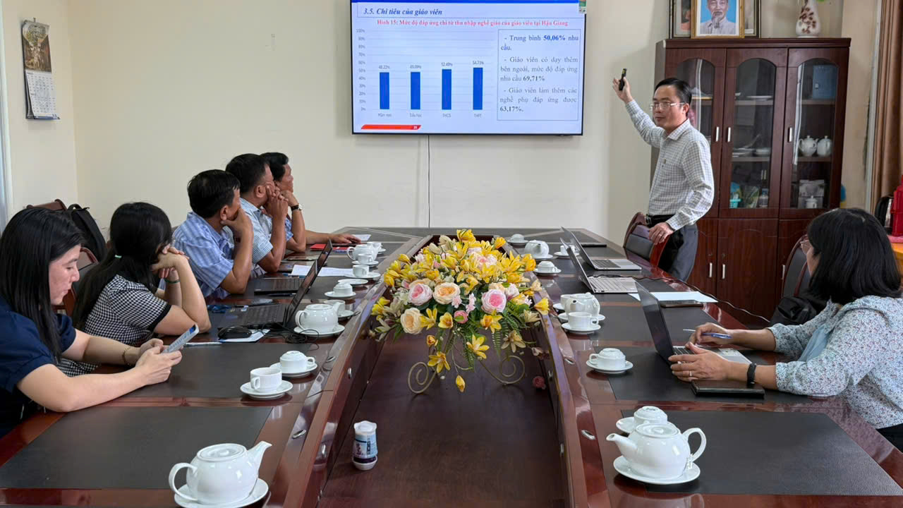 VIỆN PHÁT TRIỂN CHÍNH SÁCH ĐHQG-HCM BẢO VỆ THÀNH CÔNG ĐỀ ÁN NGHIÊN CỨU ĐỜI SỐNG GIÁO VIÊN TẠI TỈNH BÌNH THUẬN, TÂY NINH VÀ HẬU GIANG